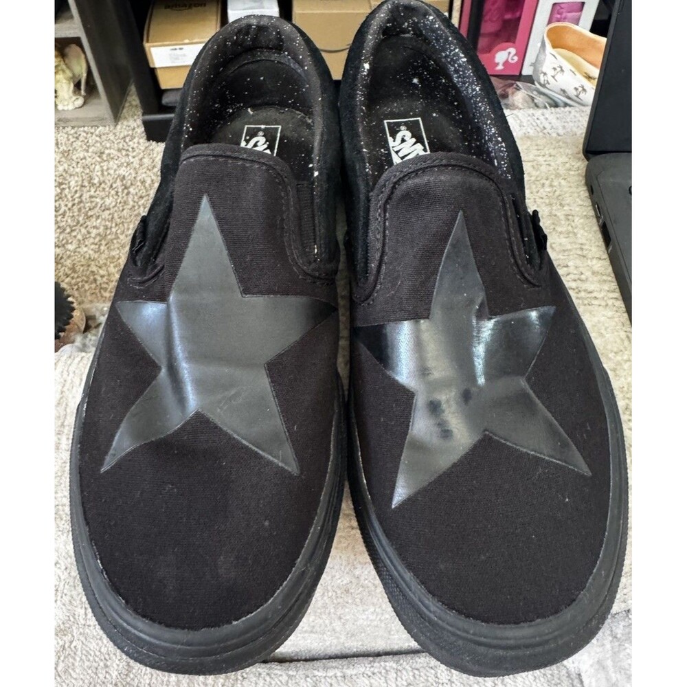 Vans x David Bowie Blackstar Classic Slip-On Black Shoes VN0A38F7VLZ M8.5 W10